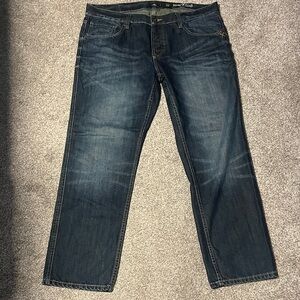 Marc Ecko Men's Deep Indigo Slim Cut Straight Jeans
